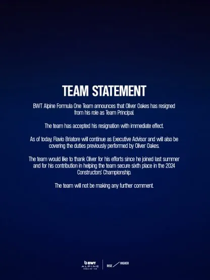 alpine comunicado renuncia