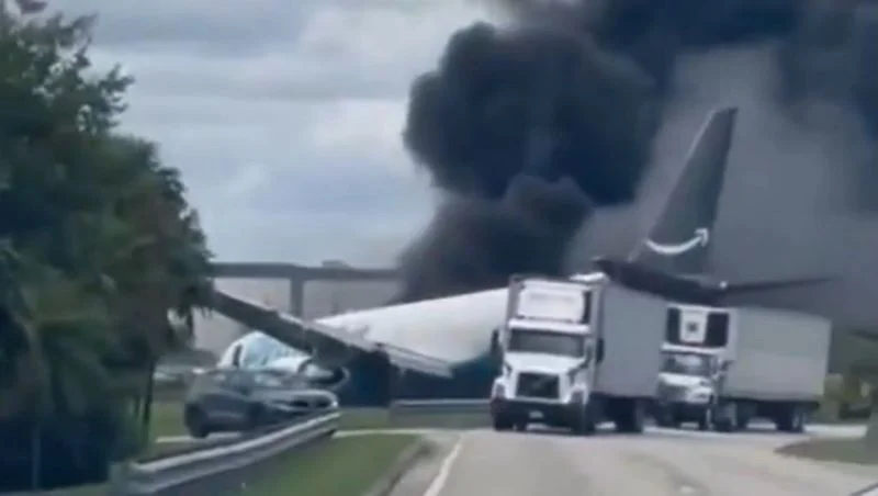 un avión de carga se estrelló cerca del aeropuerto de Miami