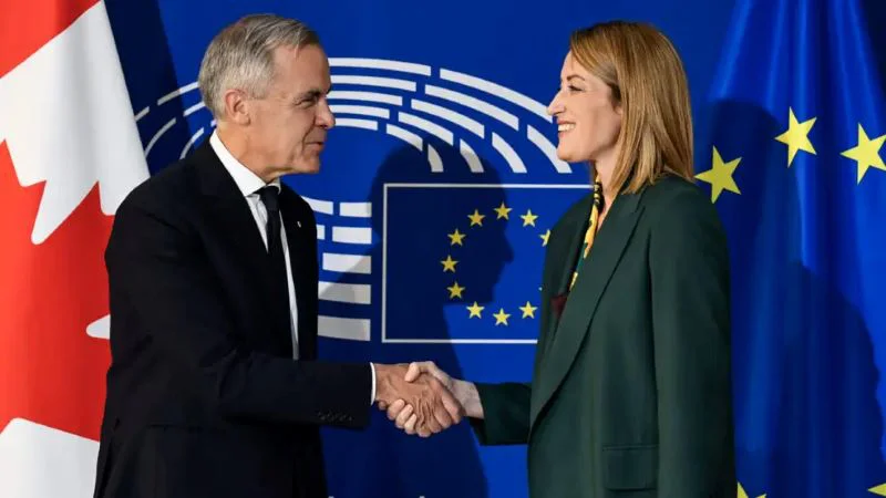 mark-carney-primer-ministro-de-canada-y-roberta-metsola-presidenta-del-parlamento-europeo