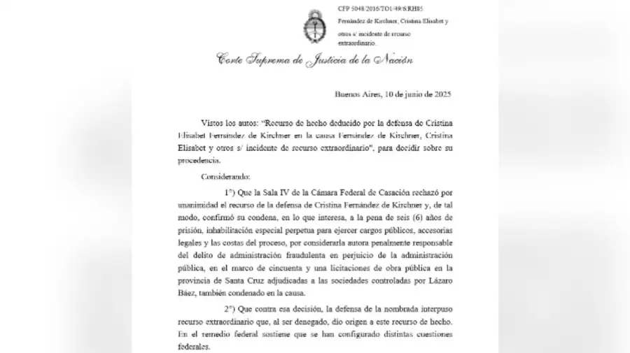 fallo de la Corte Suprema