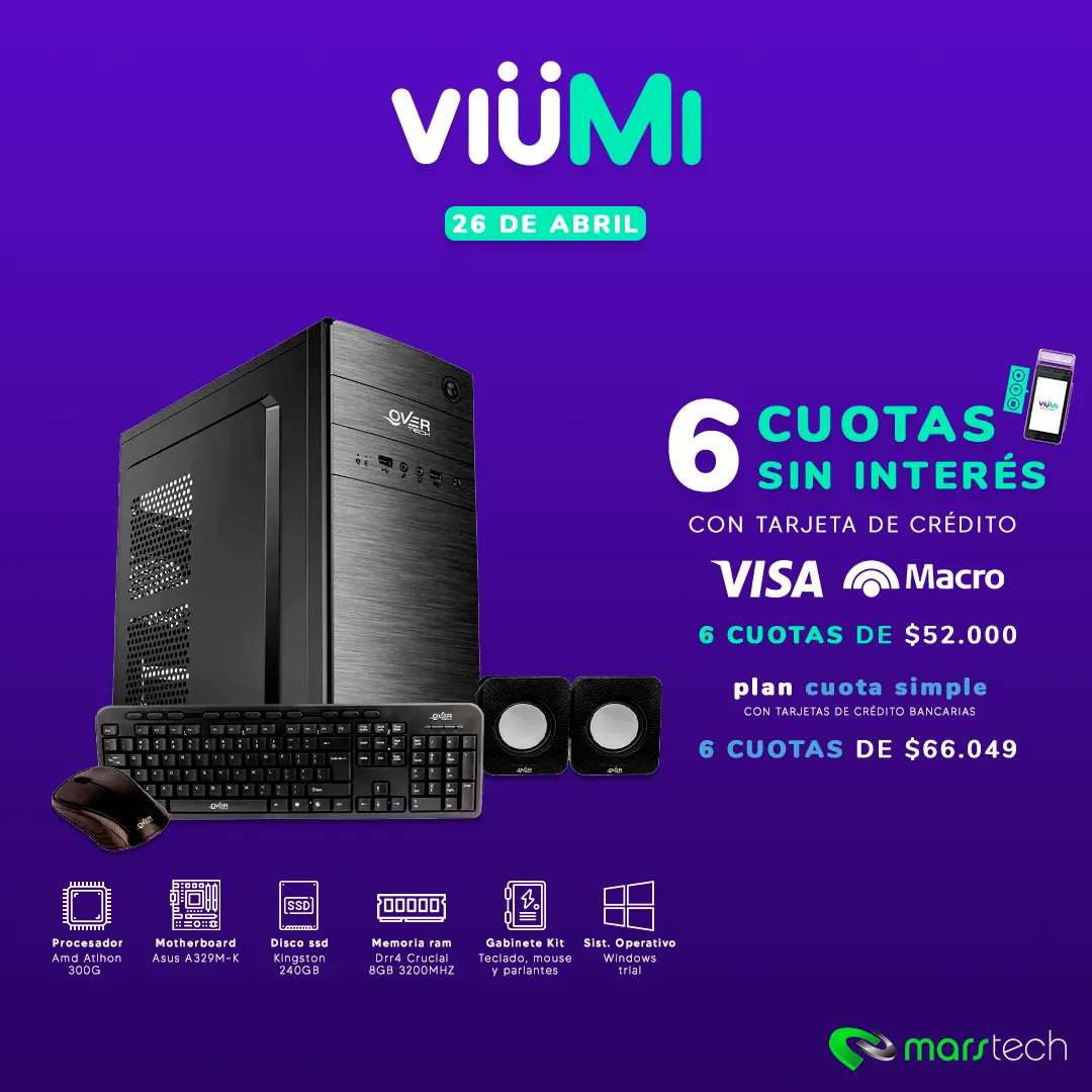 promo pc viumi 6 cuotas c